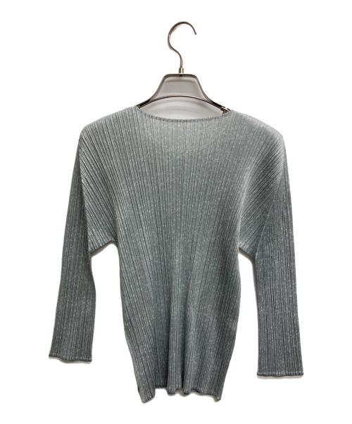 PLEATS PLEASE（プリーツプリーズ）PLEATS PLEASE (プリーツプリーズ) プリーツカットソー グレー サイズ:3の古着・服飾アイテム