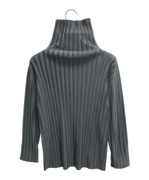 PLEATS PLEASE（プリーツプリーズ）PLEATS PLEASE (プリーツプリーズ) ハイネックプリーツカットソー グレー サイズ:3の古着・服飾アイテム