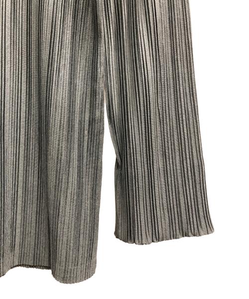 PLEATS PLEASE（プリーツプリーズ）PLEATS PLEASE (プリーツプリーズ) ハイネックプリーツカットソー グレー サイズ:3の古着・服飾アイテム