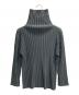 PLEATS PLEASE（プリーツプリーズ）の古着「ハイネックプリーツカットソー」｜グレー