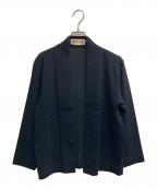 ISSEY MIYAKEイッセイミヤケ）の古着「ノーカラージャケット」｜ブラック