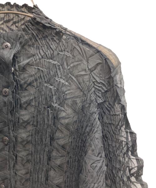 ISSEY MIYAKE（イッセイミヤケ）ISSEY MIYAKE (イッセイミヤケ) プリーツハイネックシャツ ブラック サイズ:2の古着・服飾アイテム