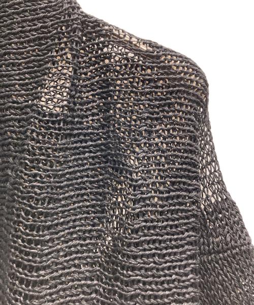 ISSEY MIYAKE（イッセイミヤケ）ISSEY MIYAKE (イッセイミヤケ) ペーパーメッシュカーディガン ブラック サイズ:2の古着・服飾アイテム