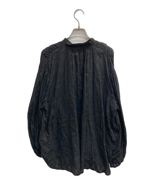 JOURNAL STANDARD relume（ジャーナルスタンダード レリューム）JOURNAL STANDARD relume (ジャーナルスタンダード レリューム) コットンジャガードギャザーブラウス ブラック サイズ:Freeの古着・服飾アイテム