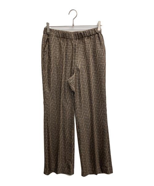 AP STUDIO（エーピーストゥディオ）AP STUDIO (エーピーストゥディオ) モノグラムプリントパンツ ブラウン サイズ:38の古着・服飾アイテム