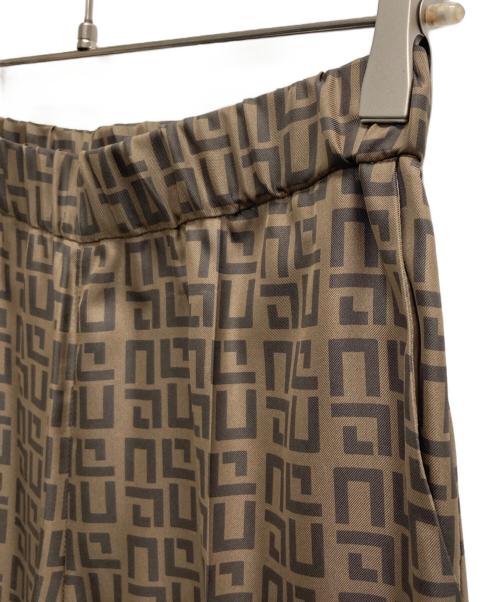 AP STUDIO（エーピーストゥディオ）AP STUDIO (エーピーストゥディオ) モノグラムプリントパンツ ブラウン サイズ:38の古着・服飾アイテム