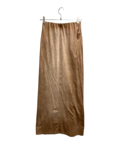 MAISON SPECIAL（メゾンスペシャル）MAISON SPECIAL (メゾンスペシャル) Chemical Wash Spray Trim Skirt(ケミカルウォッシュスプレートリムスカート) ブラウン サイズ:36の古着・服飾アイテム