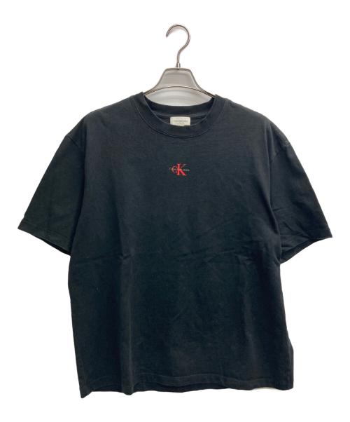 Calvin Klein（カルバンクライン）Calvin Klein (カルバンクライン) モノグラムTシャツ ブラック サイズ:Lの古着・服飾アイテム