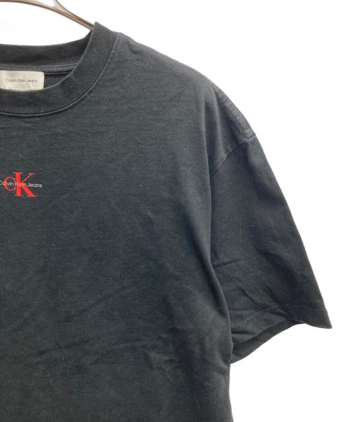 Calvin Klein（カルバンクライン）Calvin Klein (カルバンクライン) モノグラムTシャツ ブラック サイズ:Lの古着・服飾アイテム