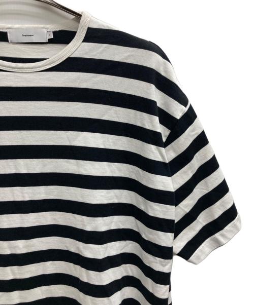 Graphpaper（グラフペーパー）Graphpaper (グラフペーパー) ボーダーTシャツ ブラック×ホワイト サイズ:2の古着・服飾アイテム