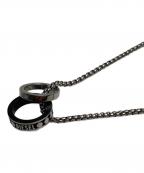 DIESELディーゼル）の古着「ダブル リング ネックレス」｜シルバー