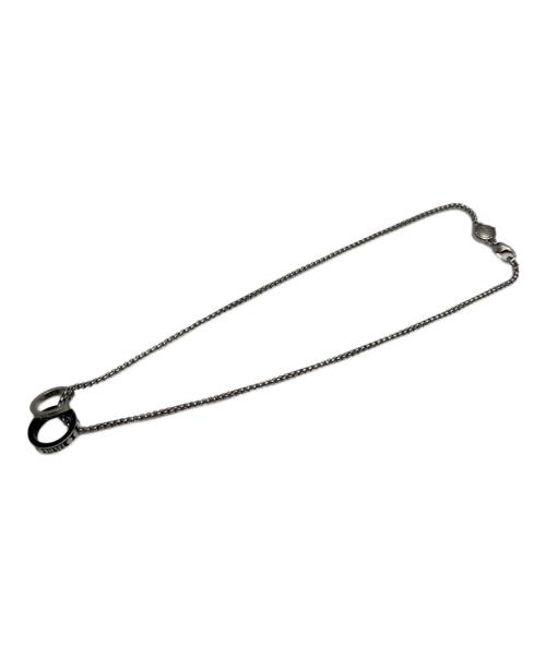 DIESEL（ディーゼル）DIESEL (ディーゼル) ダブル リング ネックレス シルバーの古着・服飾アイテム