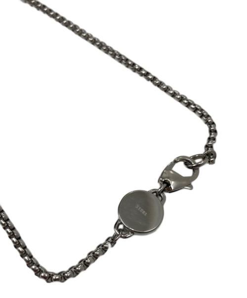 DIESEL（ディーゼル）DIESEL (ディーゼル) ダブル リング ネックレス シルバーの古着・服飾アイテム
