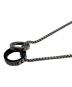 DIESEL（ディーゼル）の古着「ダブル リング ネックレス」｜シルバー