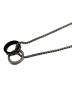 DIESEL (ディーゼル) ダブル リング ネックレス シルバー：10000円