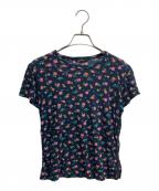 tricot COMME des GARCONSトリココムデギャルソン）の古着「花柄カットソー」｜ネイビー