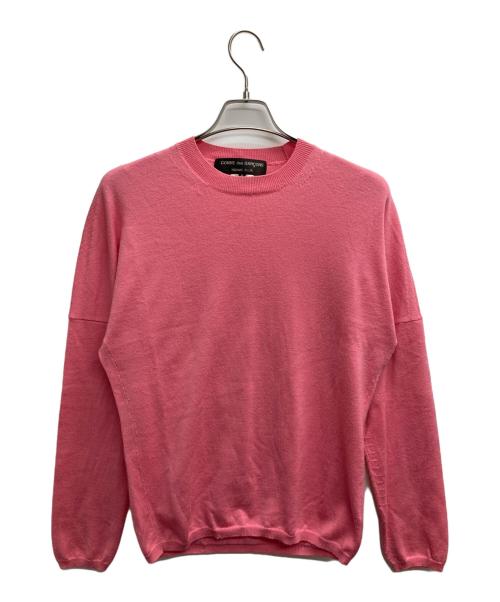 COMME des GARCONS HOMME PLUS（コムデギャルソンオムプリュス）COMME des GARCONS HOMME PLUS (コムデギャルソンオムプリュス) クルーネックニット ピンク サイズ:Mの古着・服飾アイテム
