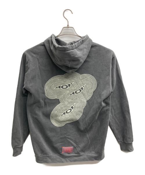 CONFOAT COLORS（コンフォートカラーズ）CONFOAT　COLORS (コンフォートカラーズ) みつめの変めまいパーカー グレー サイズ:Mの古着・服飾アイテム