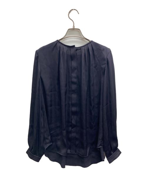 AMACA（アマカ）AMACA (アマカ) サテンライクブラウス ネイビー サイズ:38の古着・服飾アイテム