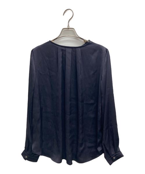 AMACA（アマカ）AMACA (アマカ) サテンライクブラウス ネイビー サイズ:38の古着・服飾アイテム