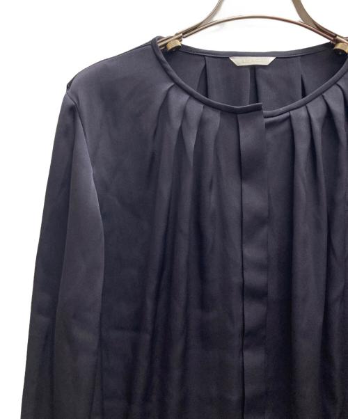 AMACA（アマカ）AMACA (アマカ) サテンライクブラウス ネイビー サイズ:38の古着・服飾アイテム
