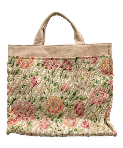 FEILER（フェイラー）FEILER (フェイラー) ラナンキュラス トートバッグ ベージュの古着・服飾アイテム