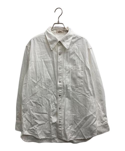 Q.anos（キュアノス）Q.anos (キュアノス) スナップデニムシャツ ホワイト サイズ:Freeの古着・服飾アイテム