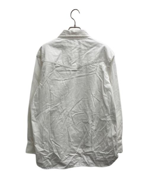 Q.anos（キュアノス）Q.anos (キュアノス) スナップデニムシャツ ホワイト サイズ:Freeの古着・服飾アイテム