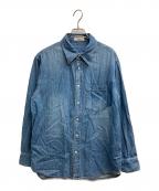 Q.anosキュアノス）の古着「スナップデニムシャツ」｜ブルー