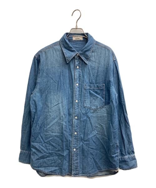 Q.anos（キュアノス）Q.anos (キュアノス) スナップデニムシャツ ブルー サイズ:Freeの古着・服飾アイテム