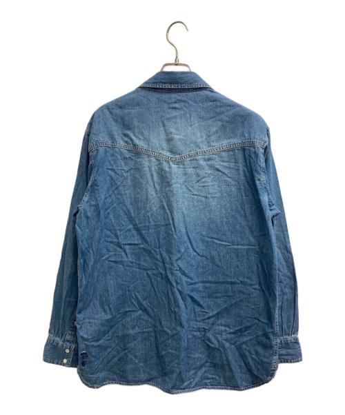Q.anos（キュアノス）Q.anos (キュアノス) スナップデニムシャツ ブルー サイズ:Freeの古着・服飾アイテム
