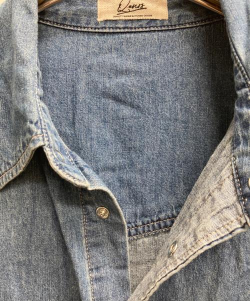 Q.anos（キュアノス）Q.anos (キュアノス) スナップデニムシャツ ブルー サイズ:Freeの古着・服飾アイテム