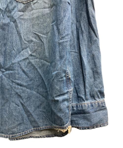 Q.anos（キュアノス）Q.anos (キュアノス) スナップデニムシャツ ブルー サイズ:Freeの古着・服飾アイテム