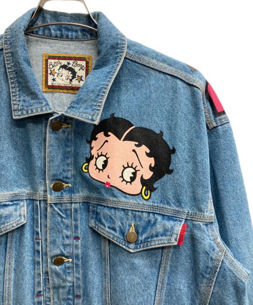 BETTY BOOP（ベティー・ブープ）BETTY BOOP (ベティー・ブープ) 90sBETTY BOOPプリントデニムジャケット インディゴ サイズ:Mの古着・服飾アイテム