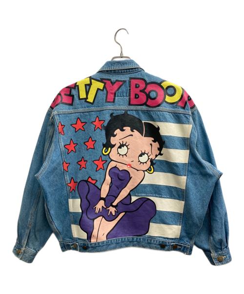 BETTY BOOP（ベティー・ブープ）BETTY BOOP (ベティー・ブープ) 90sBETTY BOOPプリントデニムジャケット インディゴ サイズ:Mの古着・服飾アイテム