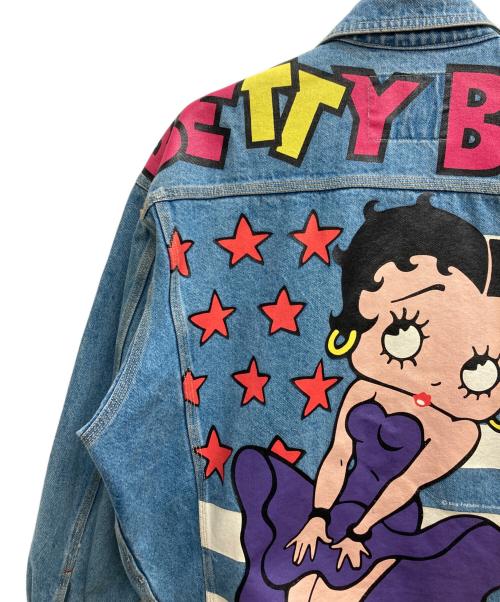 BETTY BOOP（ベティー・ブープ）BETTY BOOP (ベティー・ブープ) 90sBETTY BOOPプリントデニムジャケット インディゴ サイズ:Mの古着・服飾アイテム