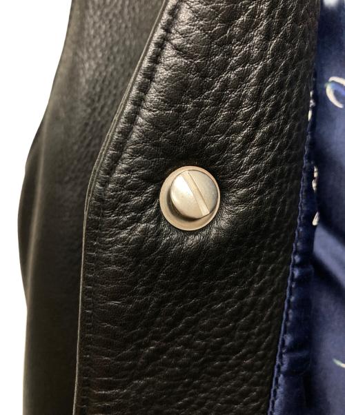 A&G（エーアンドジー）A&G (エーアンドジー) バッククロス レザーベスト ブラック サイズ:Sの古着・服飾アイテム