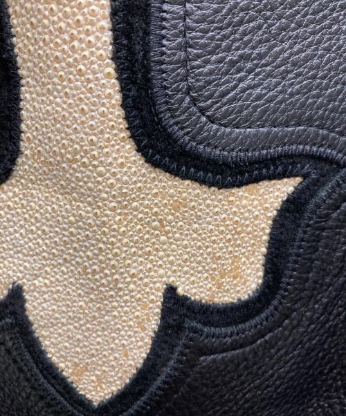 A&G（エーアンドジー）A&G (エーアンドジー) バッククロス レザーベスト ブラック サイズ:Sの古着・服飾アイテム