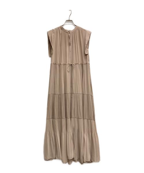 COCODEAL（ココディール）COCODEAL (ココディール) プリーツティアードノースリワンピース ベージュ サイズ:2の古着・服飾アイテム