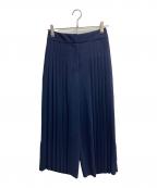 Arobeアローブ）の古着「フロントプリーツストレートパンツ」｜ネイビー