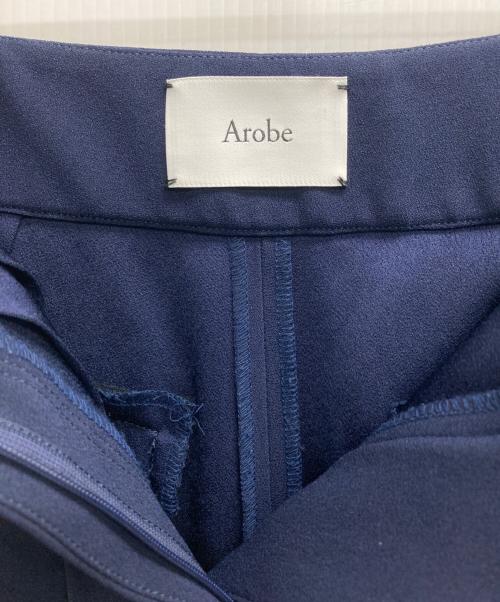 Arobe（アローブ）Arobe (アローブ) フロントプリーツストレートパンツ ネイビー サイズ:1の古着・服飾アイテム