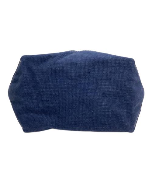 SITA PARANTICA（シータパランティカ）SITA PARANTICA (シータパランティカ) ターンロックハンドバッグ アイボリー×ブルーの古着・服飾アイテム