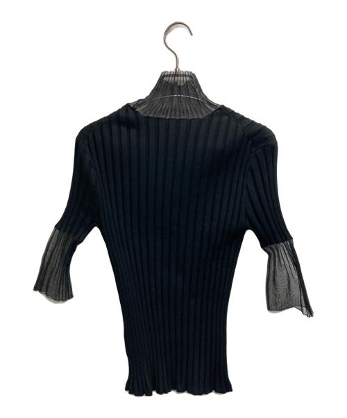 ADORE（アドーア）ADORE (アドーア) シアーカフニット ブラック サイズ:38の古着・服飾アイテム