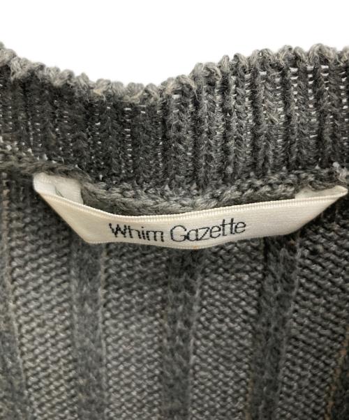 Whim Gazette（ウィムガゼット）Whim Gazette (ウィムガゼット) リネンニットワンピース グレー サイズ:Fの古着・服飾アイテム