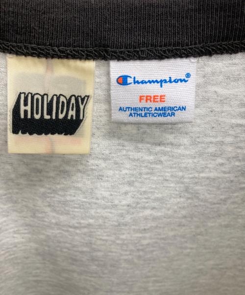 Champion（チャンピオン）Champion (チャンピオン) JOURNAL STANDARD (ジャーナルスタンダード) HOLIDAY RAGLAN T SHIRTS グレー サイズ:FREEの古着・服飾アイテム
