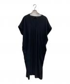 Noireノワール）の古着「Vネックロングワンピース」｜ブラック