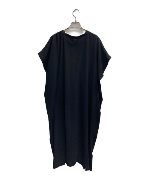 Noire（ノワール）Noire (ノワール) Vネックロングワンピース ブラック サイズ:不明（実寸サイズをご確認ください）の古着・服飾アイテム