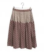 AMACAアマカ）の古着「Geometry Blockスカート」｜ベージュ