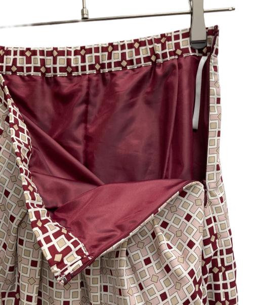 AMACA（アマカ）AMACA (アマカ) Geometry Blockスカート ベージュ サイズ:38の古着・服飾アイテム