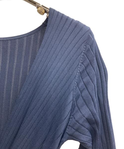 Diagram（ダイアグラム）Diagram (ダイアグラム) カシュクールリブニットワンピース ネイビー サイズ:36の古着・服飾アイテム